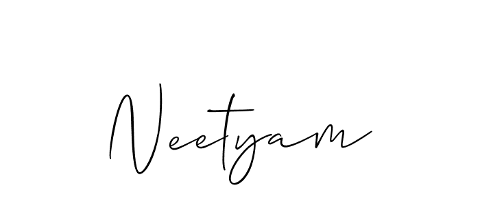 Best and Professional Signature Style for Neetyam. Allison_Script Best Signature Style Collection. Neetyam signature style 2 images and pictures png