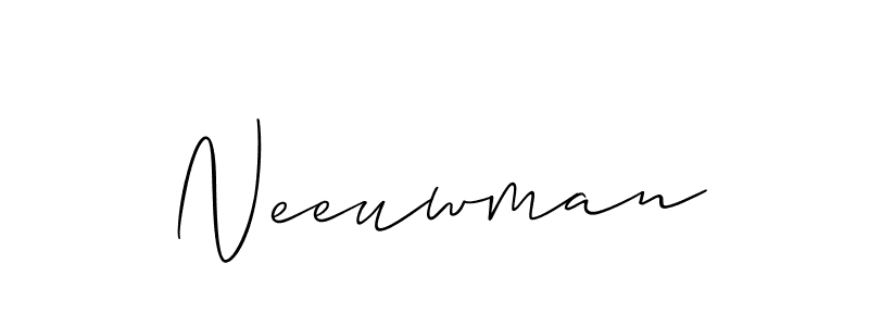 How to make Neeuwman signature? Allison_Script is a professional autograph style. Create handwritten signature for Neeuwman name. Neeuwman signature style 2 images and pictures png
