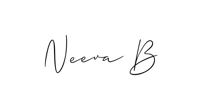 You should practise on your own different ways (Allison_Script) to write your name (Neeva B) in signature. don't let someone else do it for you. Neeva B signature style 2 images and pictures png