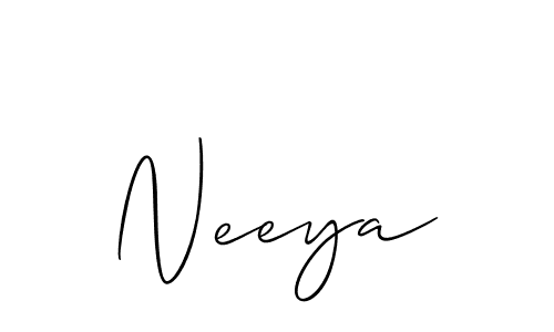 The best way (Allison_Script) to make a short signature is to pick only two or three words in your name. The name Neeya include a total of six letters. For converting this name. Neeya signature style 2 images and pictures png