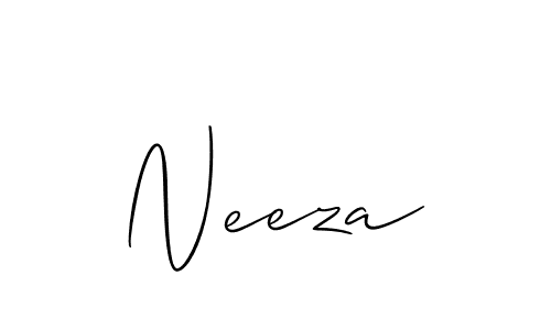 Use a signature maker to create a handwritten signature online. With this signature software, you can design (Allison_Script) your own signature for name Neeza. Neeza signature style 2 images and pictures png