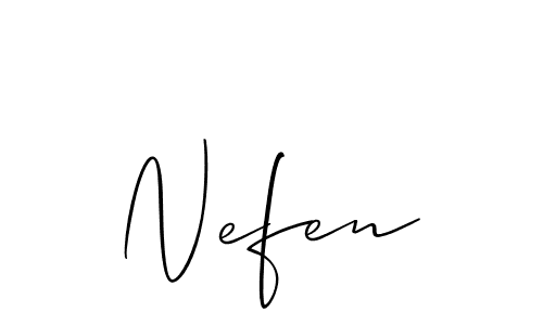 Similarly Allison_Script is the best handwritten signature design. Signature creator online .You can use it as an online autograph creator for name Nefen. Nefen signature style 2 images and pictures png