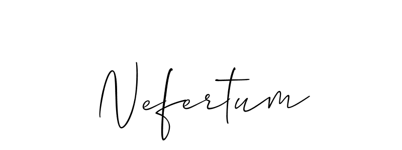 Create a beautiful signature design for name Nefertum. With this signature (Allison_Script) fonts, you can make a handwritten signature for free. Nefertum signature style 2 images and pictures png