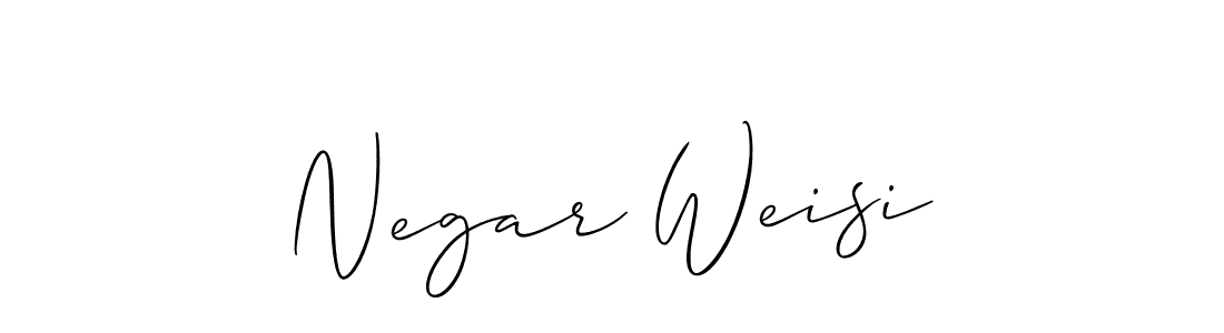 Make a beautiful signature design for name Negar Weisi. With this signature (Allison_Script) style, you can create a handwritten signature for free. Negar Weisi signature style 2 images and pictures png