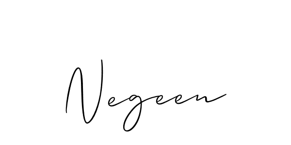 How to make Negeen signature? Allison_Script is a professional autograph style. Create handwritten signature for Negeen name. Negeen signature style 2 images and pictures png