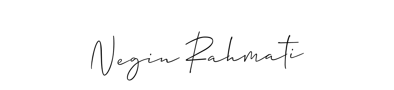 Also we have Negin Rahmati name is the best signature style. Create professional handwritten signature collection using Allison_Script autograph style. Negin Rahmati signature style 2 images and pictures png