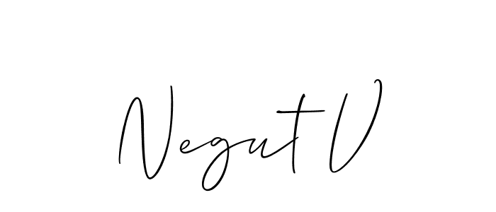 How to make Negut V name signature. Use Allison_Script style for creating short signs online. This is the latest handwritten sign. Negut V signature style 2 images and pictures png