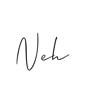 Create a beautiful signature design for name Neh. With this signature (Allison_Script) fonts, you can make a handwritten signature for free. Neh signature style 2 images and pictures png