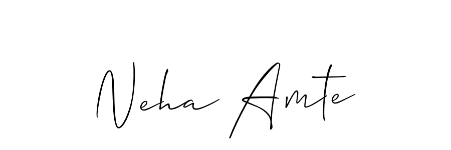 Allison_Script is a professional signature style that is perfect for those who want to add a touch of class to their signature. It is also a great choice for those who want to make their signature more unique. Get Neha Amte name to fancy signature for free. Neha Amte signature style 2 images and pictures png