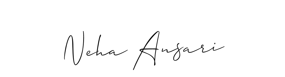 You should practise on your own different ways (Allison_Script) to write your name (Neha Ansari) in signature. don't let someone else do it for you. Neha Ansari signature style 2 images and pictures png