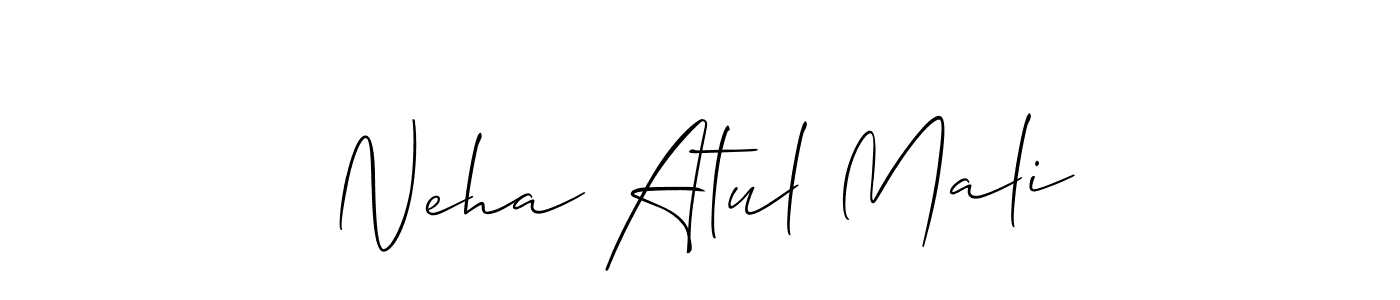 Design your own signature with our free online signature maker. With this signature software, you can create a handwritten (Allison_Script) signature for name Neha Atul Mali. Neha Atul Mali signature style 2 images and pictures png