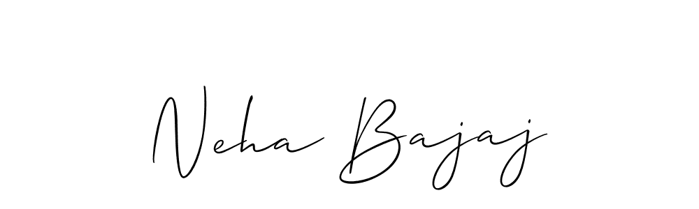 Create a beautiful signature design for name Neha Bajaj. With this signature (Allison_Script) fonts, you can make a handwritten signature for free. Neha Bajaj signature style 2 images and pictures png