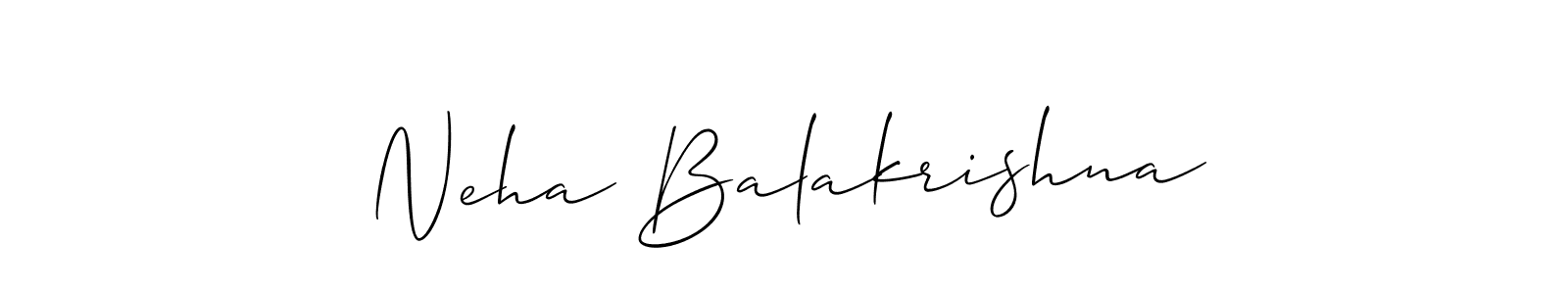 if you are searching for the best signature style for your name Neha Balakrishna. so please give up your signature search. here we have designed multiple signature styles  using Allison_Script. Neha Balakrishna signature style 2 images and pictures png