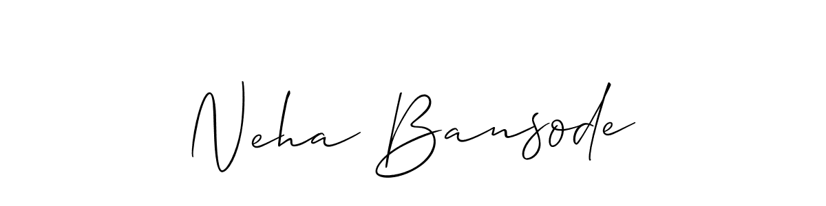 How to make Neha Bansode signature? Allison_Script is a professional autograph style. Create handwritten signature for Neha Bansode name. Neha Bansode signature style 2 images and pictures png