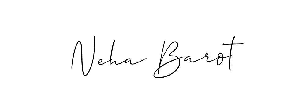 Similarly Allison_Script is the best handwritten signature design. Signature creator online .You can use it as an online autograph creator for name Neha Barot. Neha Barot signature style 2 images and pictures png