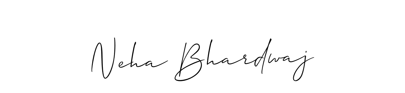 You should practise on your own different ways (Allison_Script) to write your name (Neha Bhardwaj) in signature. don't let someone else do it for you. Neha Bhardwaj signature style 2 images and pictures png