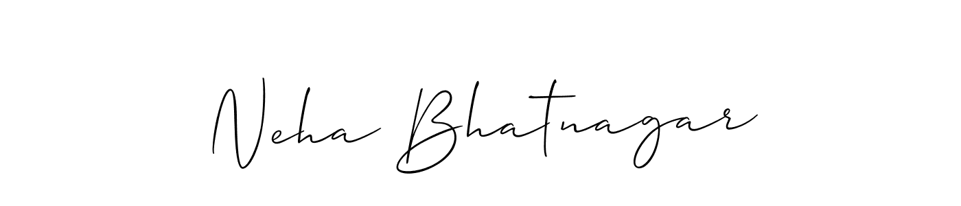 You should practise on your own different ways (Allison_Script) to write your name (Neha Bhatnagar) in signature. don't let someone else do it for you. Neha Bhatnagar signature style 2 images and pictures png