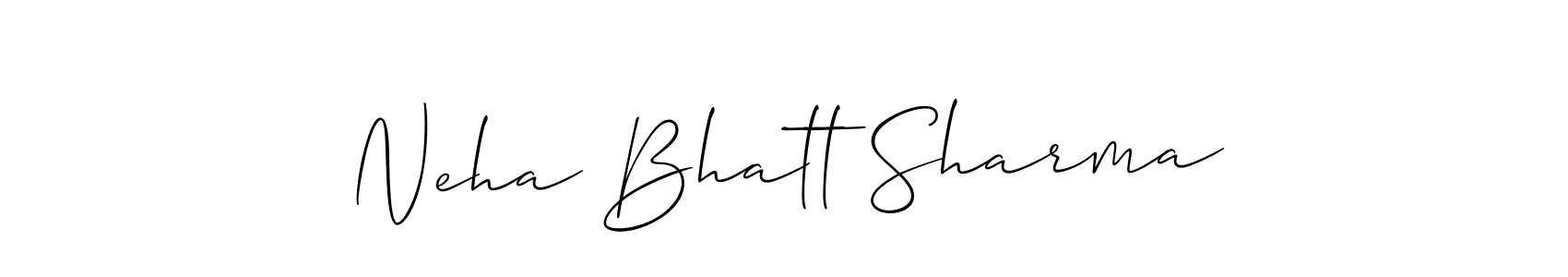 Best and Professional Signature Style for Neha Bhatt Sharma. Allison_Script Best Signature Style Collection. Neha Bhatt Sharma signature style 2 images and pictures png