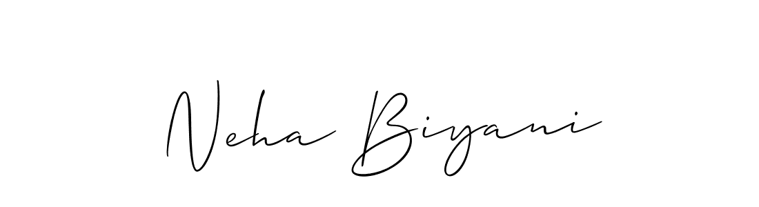 You should practise on your own different ways (Allison_Script) to write your name (Neha Biyani) in signature. don't let someone else do it for you. Neha Biyani signature style 2 images and pictures png