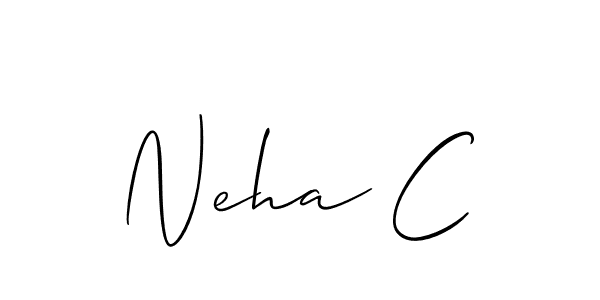 Neha C stylish signature style. Best Handwritten Sign (Allison_Script) for my name. Handwritten Signature Collection Ideas for my name Neha C. Neha C signature style 2 images and pictures png