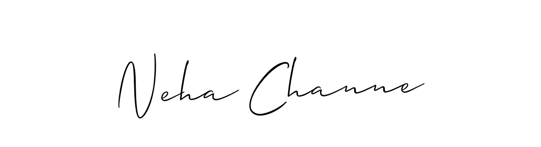 Best and Professional Signature Style for Neha Channe. Allison_Script Best Signature Style Collection. Neha Channe signature style 2 images and pictures png