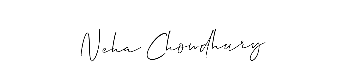 You should practise on your own different ways (Allison_Script) to write your name (Neha Chowdhury) in signature. don't let someone else do it for you. Neha Chowdhury signature style 2 images and pictures png