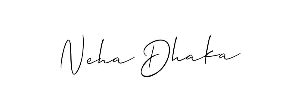 How to Draw Neha Dhaka signature style? Allison_Script is a latest design signature styles for name Neha Dhaka. Neha Dhaka signature style 2 images and pictures png