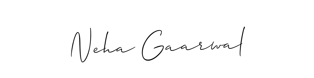 Also You can easily find your signature by using the search form. We will create Neha Gaarwal name handwritten signature images for you free of cost using Allison_Script sign style. Neha Gaarwal signature style 2 images and pictures png