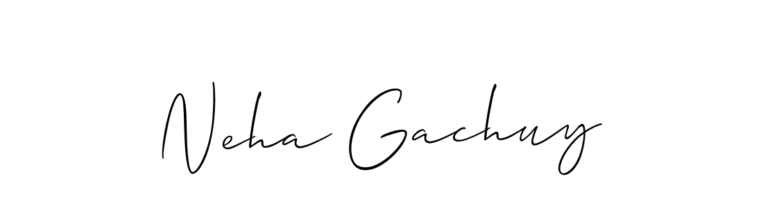It looks lik you need a new signature style for name Neha Gachuy. Design unique handwritten (Allison_Script) signature with our free signature maker in just a few clicks. Neha Gachuy signature style 2 images and pictures png
