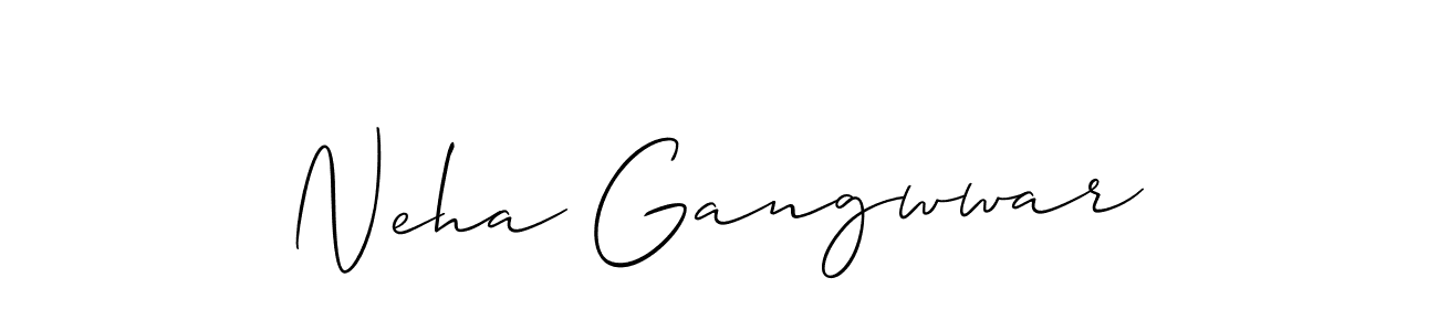 Also we have Neha Gangwwar name is the best signature style. Create professional handwritten signature collection using Allison_Script autograph style. Neha Gangwwar signature style 2 images and pictures png