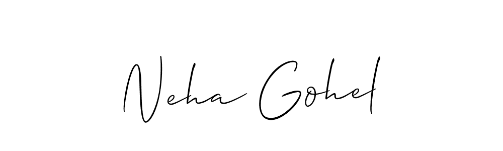 How to make Neha Gohel signature? Allison_Script is a professional autograph style. Create handwritten signature for Neha Gohel name. Neha Gohel signature style 2 images and pictures png