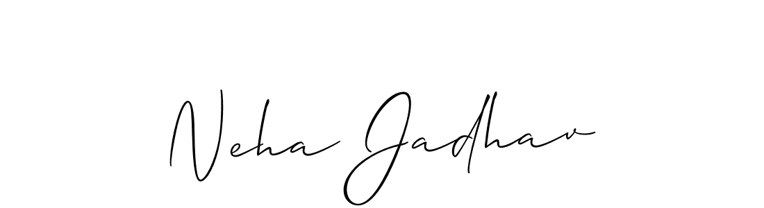 You should practise on your own different ways (Allison_Script) to write your name (Neha Jadhav) in signature. don't let someone else do it for you. Neha Jadhav signature style 2 images and pictures png