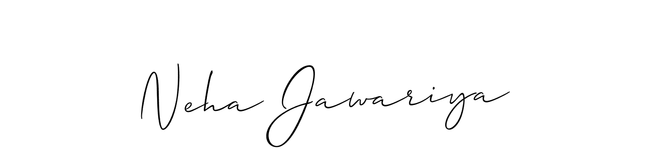 How to make Neha Jawariya name signature. Use Allison_Script style for creating short signs online. This is the latest handwritten sign. Neha Jawariya signature style 2 images and pictures png