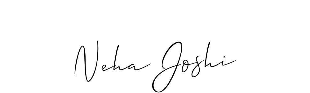 Make a beautiful signature design for name Neha Joshi. With this signature (Allison_Script) style, you can create a handwritten signature for free. Neha Joshi signature style 2 images and pictures png