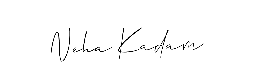 How to make Neha Kadam name signature. Use Allison_Script style for creating short signs online. This is the latest handwritten sign. Neha Kadam signature style 2 images and pictures png