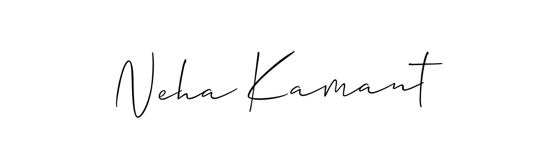 Design your own signature with our free online signature maker. With this signature software, you can create a handwritten (Allison_Script) signature for name Neha Kamant. Neha Kamant signature style 2 images and pictures png