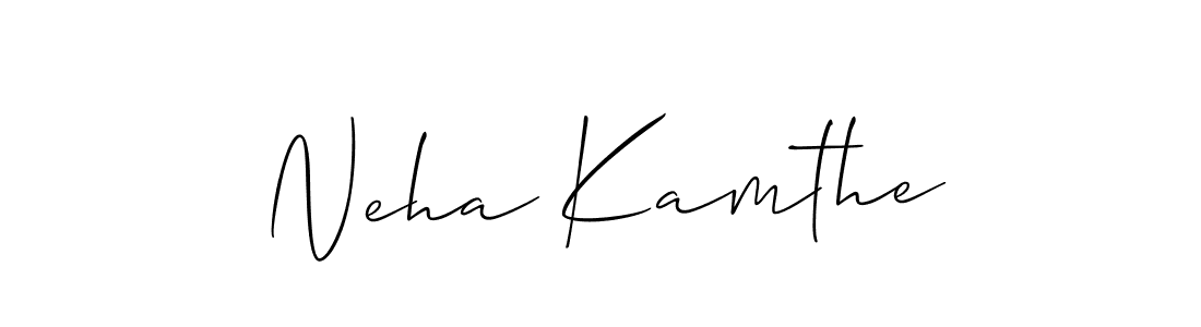 It looks lik you need a new signature style for name Neha Kamthe. Design unique handwritten (Allison_Script) signature with our free signature maker in just a few clicks. Neha Kamthe signature style 2 images and pictures png