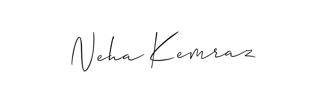 Make a beautiful signature design for name Neha Kemraz. With this signature (Allison_Script) style, you can create a handwritten signature for free. Neha Kemraz signature style 2 images and pictures png