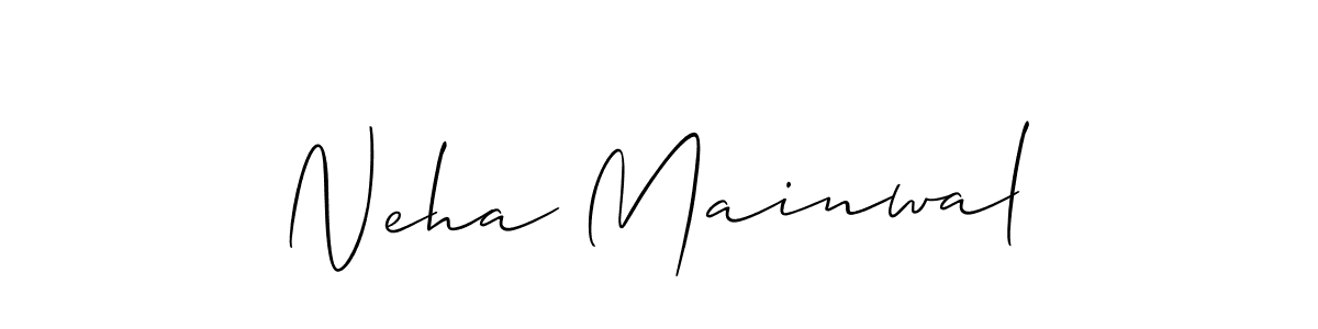 Allison_Script is a professional signature style that is perfect for those who want to add a touch of class to their signature. It is also a great choice for those who want to make their signature more unique. Get Neha Mainwal name to fancy signature for free. Neha Mainwal signature style 2 images and pictures png