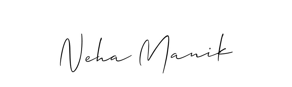 You should practise on your own different ways (Allison_Script) to write your name (Neha Manik) in signature. don't let someone else do it for you. Neha Manik signature style 2 images and pictures png