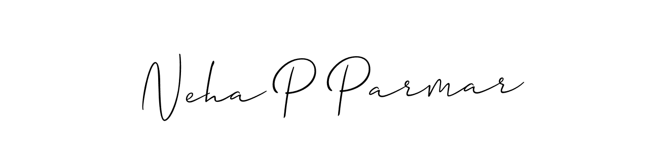 Neha P Parmar stylish signature style. Best Handwritten Sign (Allison_Script) for my name. Handwritten Signature Collection Ideas for my name Neha P Parmar. Neha P Parmar signature style 2 images and pictures png