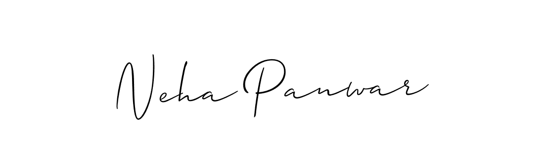 Make a beautiful signature design for name Neha Panwar. With this signature (Allison_Script) style, you can create a handwritten signature for free. Neha Panwar signature style 2 images and pictures png