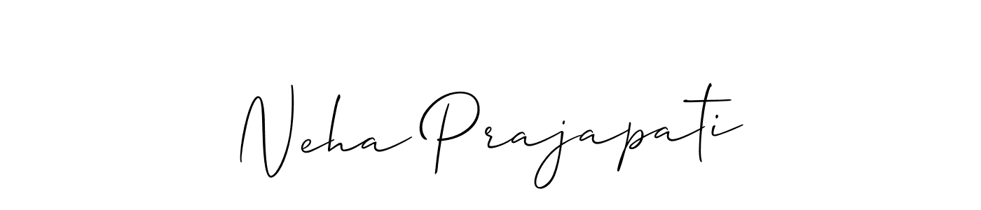 How to make Neha Prajapati signature? Allison_Script is a professional autograph style. Create handwritten signature for Neha Prajapati name. Neha Prajapati signature style 2 images and pictures png