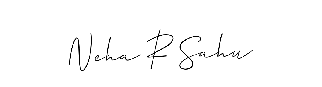 Use a signature maker to create a handwritten signature online. With this signature software, you can design (Allison_Script) your own signature for name Neha R Sahu. Neha R Sahu signature style 2 images and pictures png