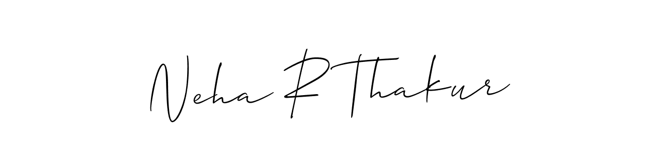 Create a beautiful signature design for name Neha R Thakur. With this signature (Allison_Script) fonts, you can make a handwritten signature for free. Neha R Thakur signature style 2 images and pictures png