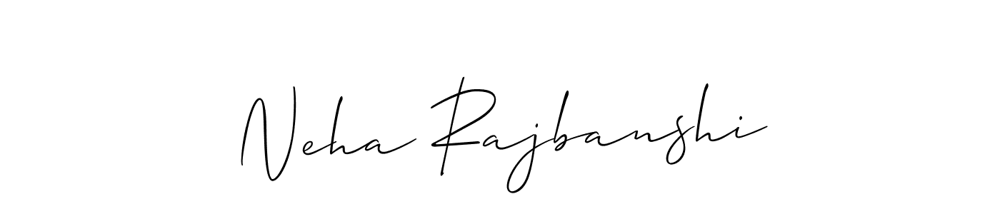 The best way (Allison_Script) to make a short signature is to pick only two or three words in your name. The name Neha Rajbanshi include a total of six letters. For converting this name. Neha Rajbanshi signature style 2 images and pictures png