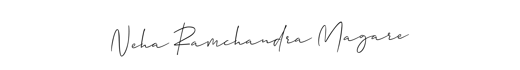 Create a beautiful signature design for name Neha Ramchandra Magare. With this signature (Allison_Script) fonts, you can make a handwritten signature for free. Neha Ramchandra Magare signature style 2 images and pictures png