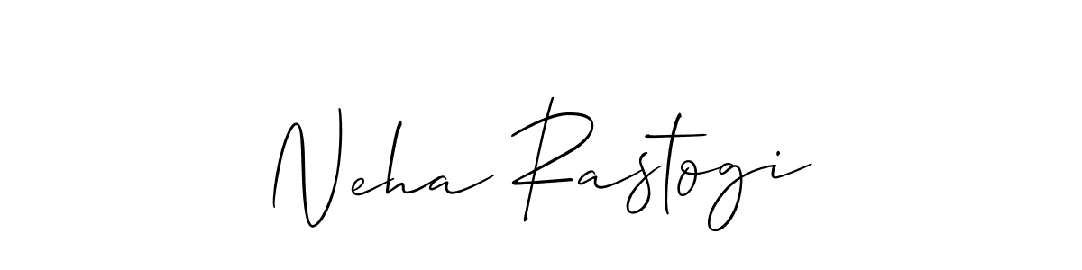 Make a beautiful signature design for name Neha Rastogi. With this signature (Allison_Script) style, you can create a handwritten signature for free. Neha Rastogi signature style 2 images and pictures png