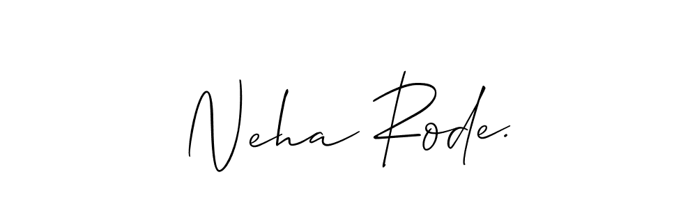 if you are searching for the best signature style for your name Neha Rode.. so please give up your signature search. here we have designed multiple signature styles  using Allison_Script. Neha Rode. signature style 2 images and pictures png