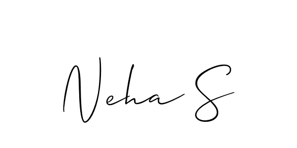 Also we have Neha S name is the best signature style. Create professional handwritten signature collection using Allison_Script autograph style. Neha S signature style 2 images and pictures png